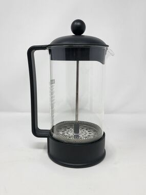 Bodum Black French Press Coffee Maker with Clear Glass Carafe